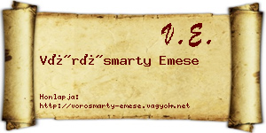 Vörösmarty Emese névjegykártya